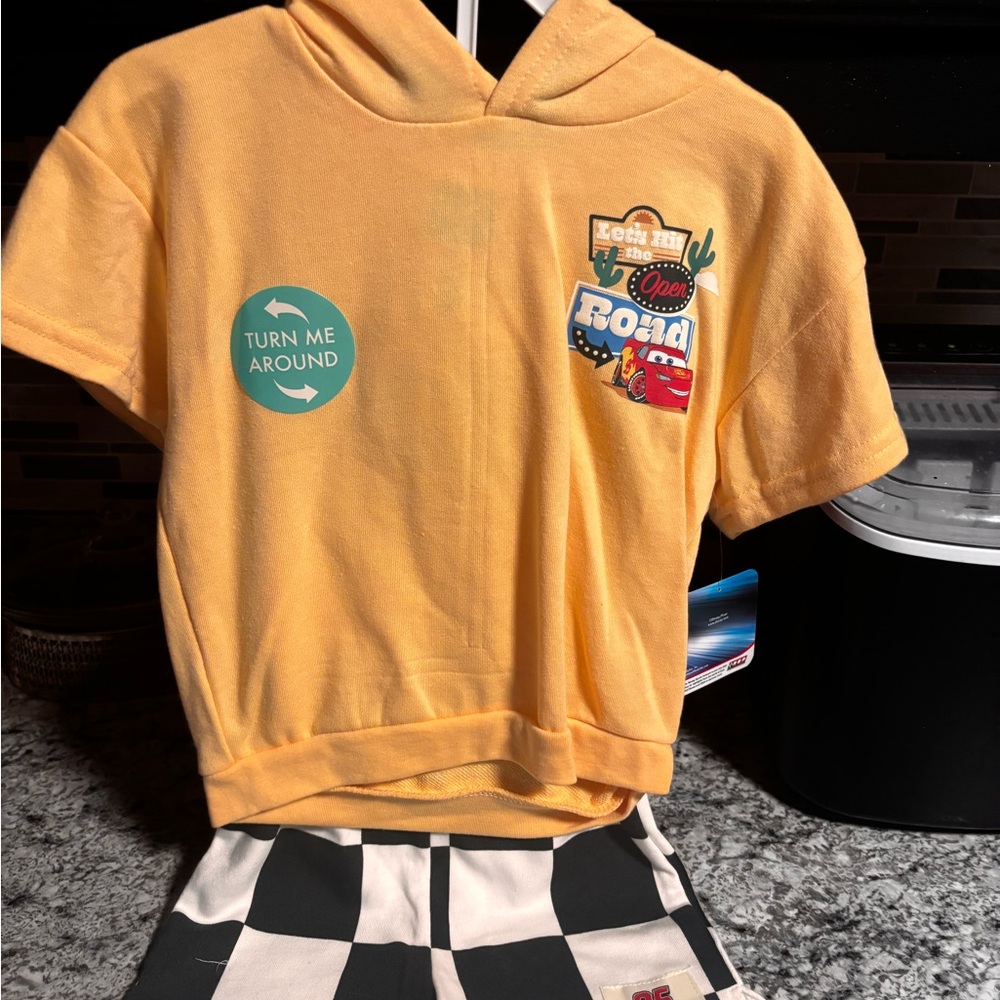 Cars Tee with Hood and Shorts Set.